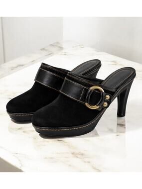 Y2K Coach A0402 Claude Suede Mule Size 9M
